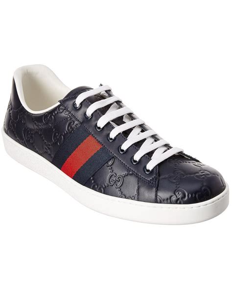 scarpe ace trainers gucci false blu|gucci ace shoes gg.